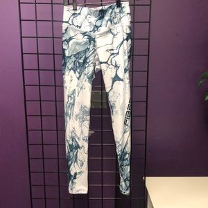 Fiber Leggings White/Green S